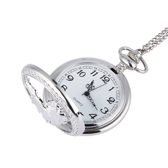 Masteelf Creative Hanging Pocket Watch Fashion Pocket Watch for Decoration Use Watch Pendant Silver