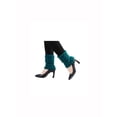 thumbnail image 3 of INSPIRE CHIC Women's Ruffled Cuff Over Knee Length Ribbed Knitted Leg Warmers Turquoise-Printed, 3 of 6
