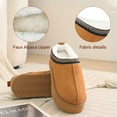 thumbnail image 4 of Vonmay Women's Cozy Platform Slippers, Warm Faux Fleece-Lined Indoor Outdoor Slippers with Anti-Slip Sole, Stylish and Comfortable Winter House Shoes, 4 of 7