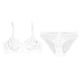thumbnail image 5 of Lace Bra Lingerie Set Underwear Bra Set Women's Lace Bralette Set Push Up Ultra Thin Lace Embroidered Strap Bralette Bra Set White 75C ANGGREK AC6848, 5 of 8