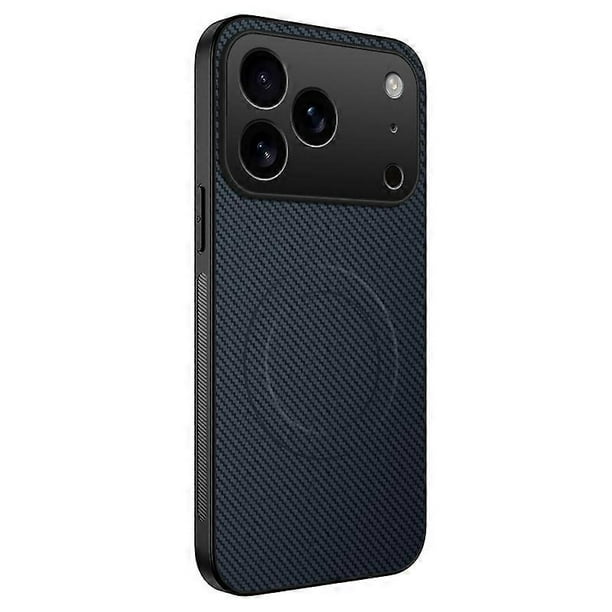For iPhone 17 Pro Case Compatible with MagSafe WANLONFENG TQ Series Carbon Fiber Texture PC TPU Phon