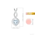 thumbnail image 4 of Angara Natural Aquamarine Infinity Heart Pendant Necklace in Platinum for Women - March Birthstone Jewelry | Aquamarine and Diamond Necklace, 4 of 9