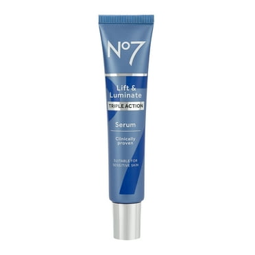 No7 Lift & Luminate Triple Action Face Serum with Collagen Peptides, All Skin Types, 1 oz