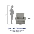 thumbnail image 2 of Baby Relax Transitional Kenzie Fabric Swivel Gliding Nursery Recliner in Gray, 2 of 17