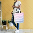 thumbnail image 4 of FORMRS Womens Canvas Tote Bag with Zipper Inner Pocket Shoulder Handbag, Light Blue Gradient, 4 of 7