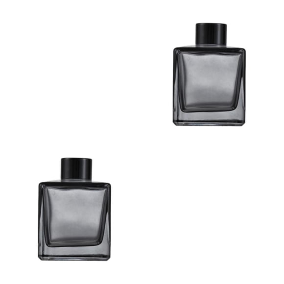 Yuarrent Ambientador para el dormitorio - Botellas cuadradas de vidrio para aromaterapia con sello a prueba de fugas con gris humo de 200 ml 200 ml gris humo 2piezas