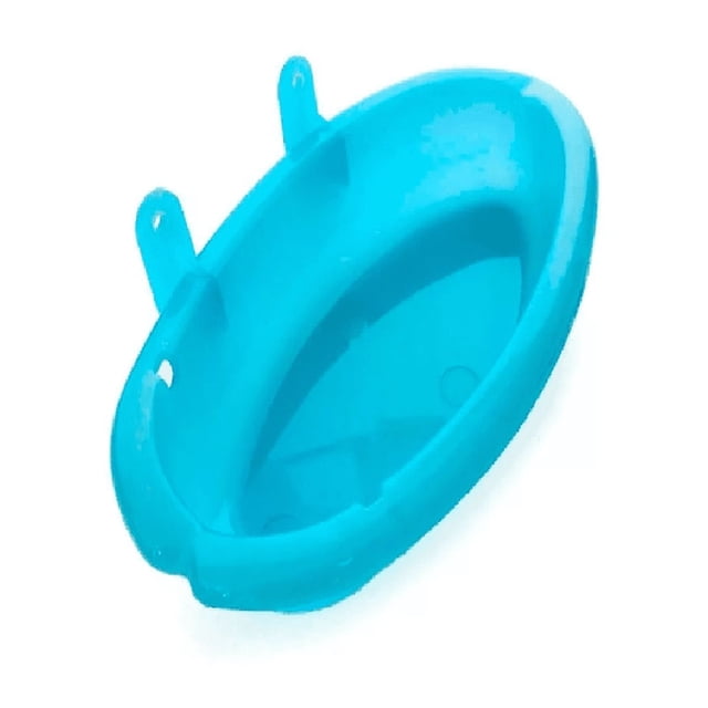 Mini Bañera De Plástico Para Pájaros Con Espejo azul