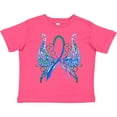 thumbnail image 3 of Inktastic Thyroid Cancer Awareness with Butterfly Ribbon Words Boys or Girls Toddler T-Shirt, 3 of 5
