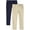 Navy/Khaki, variant on The Children's Place Girls Uniform Ponte Knit Pull-On Jegging, 2-Pack, Sizes 4-18