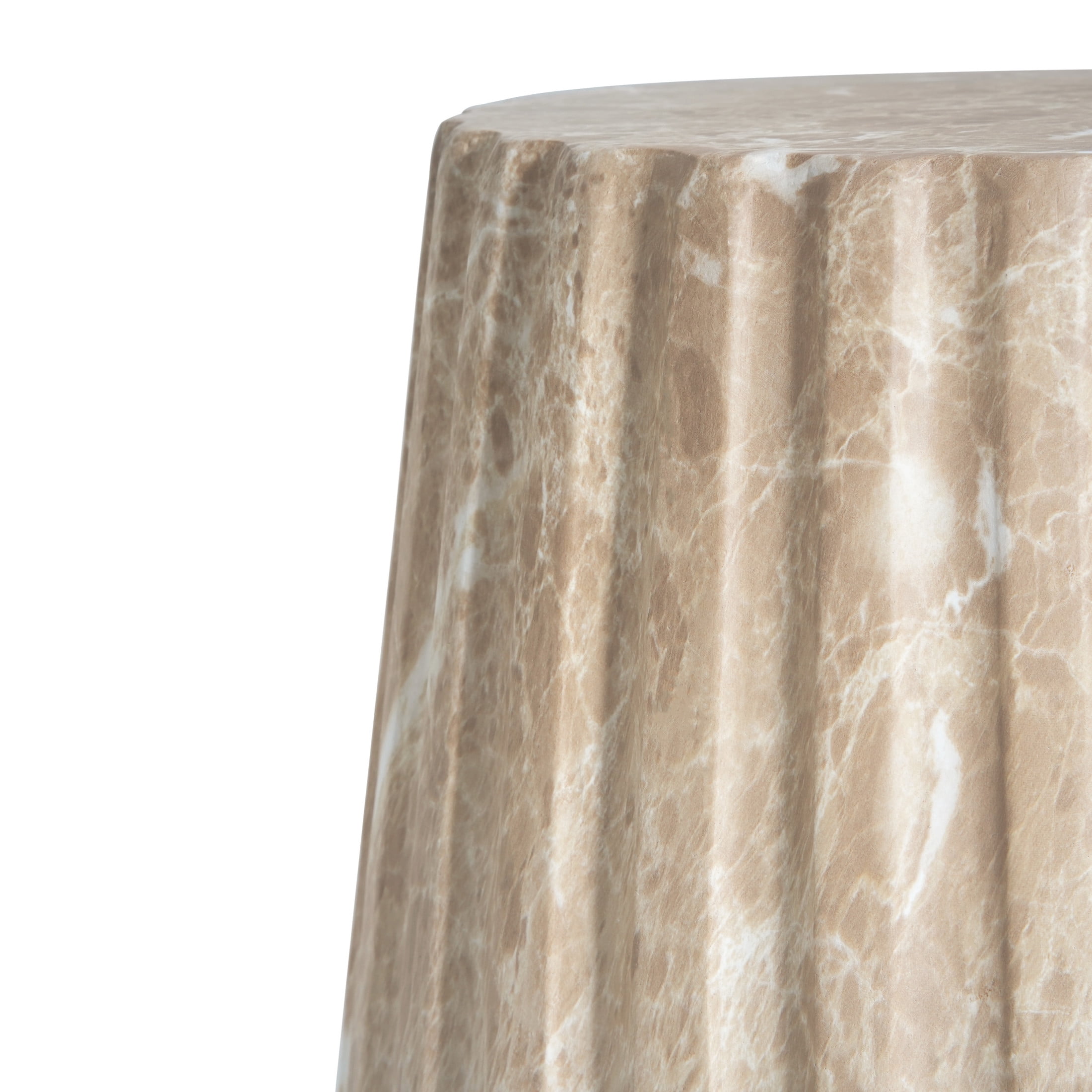 Christopher Knight Home Cylindrical Side Table, Lightweight Concrete Round End Table for Indoor & Outdoor Use, Gold