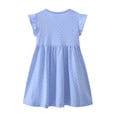 thumbnail image 2 of HWJAD Baby Girls Flutter Sleeve Princess Polk Dot Printed Dress Toddlers Spring Summer Dress Rabbit 5T, 2 of 6