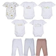 MiracleWear Cute Kid’s Outfits w/Bodysuit Rompers & Pants (8 Pcs) Baby Boy Clothing Sets (Boy, 6-9 Months)