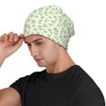 thumbnail image 3 of Xecao Bamboo 1 Print Beanie Knitted Hat for Men Women, Winter Fashion Knit Cuffed Caps Unisex, 3 of 7