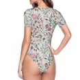 thumbnail image 4 of Naloa Fairy Floral Women's Short-Sleeved Onesie, One-Piece Swimsuit for Parties, dates, clubs - X-Large, 4 of 9