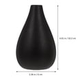 thumbnail image 2 of Tineasur Black Ceramic Zen Vase Minimalist Flower Pot for Home Decoration and Office Desktop Display, 2 of 6