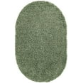 thumbnail image 3 of Unique Loom Davos Shag Collection Area Rug - Solid (3' 1" x 5' 3" Oval Sage), 3 of 7