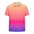 thumbnail image 5 of jobturf 100th Day of School Shirt Girls Trendy Gradient Collared Short Sleeve Shirts Workout Tops Summer Blouses Size 5-15 Years, 5 of 7