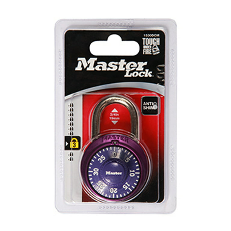 Master Lock Aluminum 48 mm (1-7/8 in) Combination Lock, 19 mm (3/4 in)  shackle 