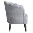 thumbnail image 2 of Chaise d’appoint moderne en velours, gris, 2 of 7