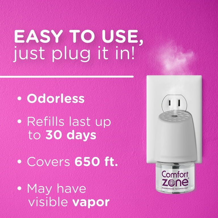Comfort Zone Cat Calming Diffuser Kit Cat Pheromone 3 Diffusers and 6 Refills 48ml New Formula