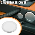 thumbnail image 2 of 2 uds 4 "cubierta de altavoz de coche malla Subwoofer Grill Horn Guard con 8 tornillos Metal ABS blanco, 2 of 7
