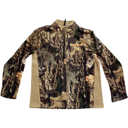 Mossy Oak Men's Fleece Camo Full Zip Jacket, MO Breakup