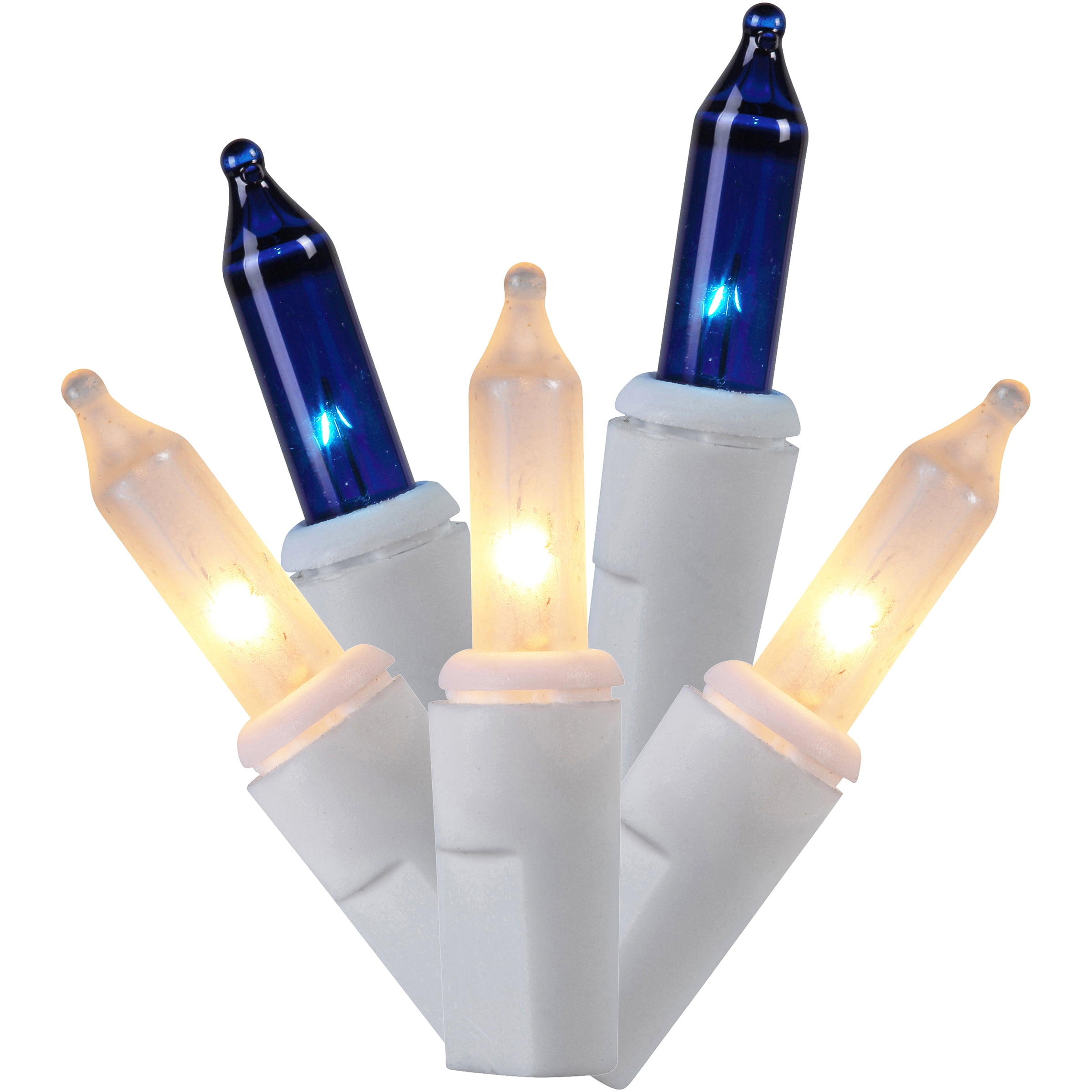 300 frost white /& blue twin-cicle lights mini icicle lights white wire NEW