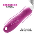 thumbnail image 4 of Poodle Grooming Comb - Metal Dematting Comb with Long & Short Stainless Steel Teeth for Removing Matted Hair & Knots, Safe and Gentle for Dogs & Cats (Pink), 4 of 7