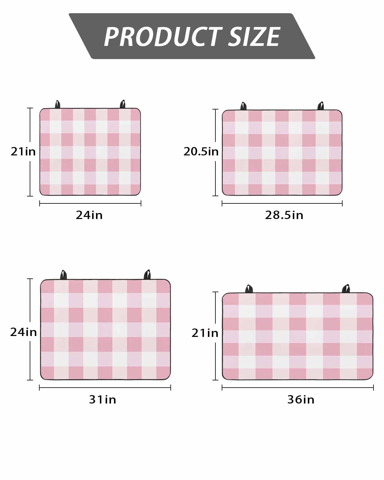 Stove Top Covers for Electric Stove, Pink Plaid Glass Stovetop Cover Protector, Spring Farmhouse Buffalo Checkered Induction Cooktop Protector Oven Mat for Kitchen Countertop 24"x21"