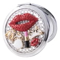 thumbnail image 1 of Miangastore 1pc Portable Dual sided Makeup Mirror for Girls Folding Cosmetics Mirror, 1 of 8