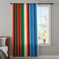 thumbnail image 4 of Mexican Serape Sheer Curtains 45 Inches Long, Colorful Stripes Vertical Lines Abstract Light Filering Curtains, Breathable Simi Curtain Privacy Drapes for Kitchen Bathroom Small Window Treatment, 4 of 9