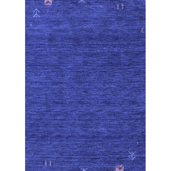 Ahgly Company Indoor Rectangle Abstract Blue Contemporary Area Rugs, 6' x 9'