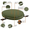 thumbnail image 5 of Classic Accessories Montlake FadeSafe Round Patio Dining Seat Cushion - 2" Thick - Heavy Duty Outdoor Patio Cushion with Water Resistant Backing, Heather Fern Green, 15"DIA x 2"T (62-002-HFERN-EC), 5 of 27