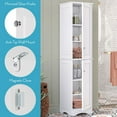 thumbnail image 6 of RiverRidge Ashland 2-Door Tall Bathroom Linen Storage Cabinet and Organizer Shelf - White, 6 of 8
