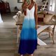 thumbnail image 2 of Vestido de cuello en V con estampado de encaje sin mangas con bolsillo de verano informal de moda para mujer Pompotops ghjkhdj9754, 2 of 5