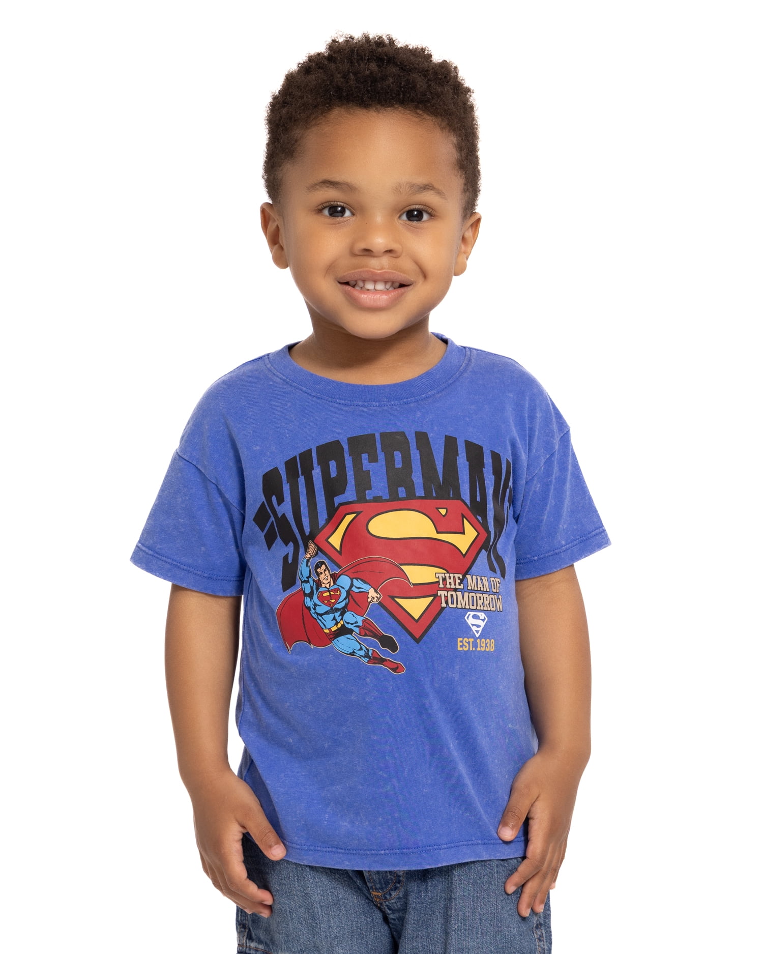 Superman Toddlers' Graphic Tee with Short Sleeves, Sizes 12M-5T