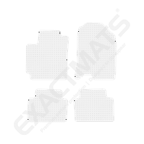 ExactMats - Premium Clear Overlay Floor Mats, Made In USA - Fits Hyundai Kona 2018-2023 / 2 Front & 2 Rear Mats