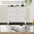 thumbnail image 4 of RoyalCraft Commode Cannelée à 3 Tiroirs Armoire de Rangement pour Chambre et Table de Nuit, Blanc, 4 of 9