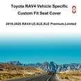 thumbnail image 2 of EKR Custom Fit RAV4 Car Seat Covers for Toyota RAV4 2019 2020 2021 2022 2023 2024 2025 LE,XLE,XLE Premium,Limited Full Set,Leather(Black), 2 of 7