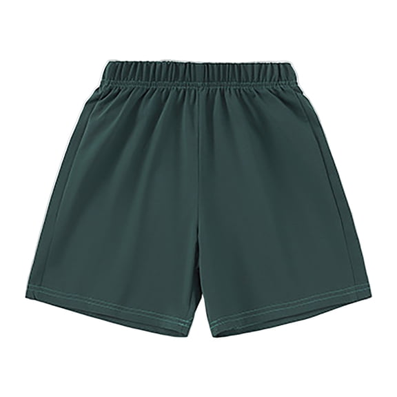 Ulanda Girls Athletic Dolphin Shorts Ice Cool Breathable Elastic Waist Quick Dry Lightweight Shorts Kids Active Sports (Dark Green, 13-14 Years)
