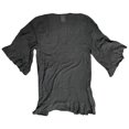 thumbnail image 2 of Anne Cole Women's Flounce Slightly Sheer V Neck Tunic Swimsuit Cover Up (Black, M/L), 2 of 2