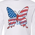 thumbnail image 4 of Inktastic Patriotic Butterfly Long Sleeve Youth T-Shirt, 4 of 5
