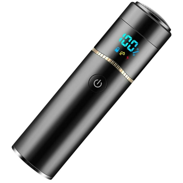 Mini Afeitadora eléctrica portátil a prueba de agua Sunnimix Carga rápida Pantalla LED Tipo C negro