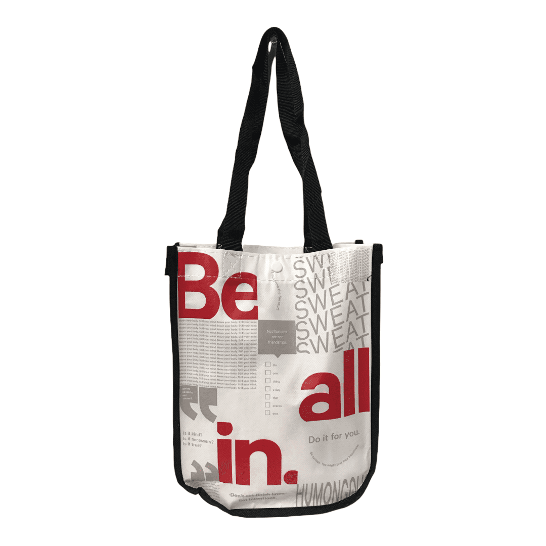 Lululemon Be All In Small Tote Bag Red and White 