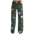 thumbnail image 4 of Valentines Pajamas Pant for Women Heart Funny Holiday Love Heart Pj Pants Wide Leg Elastic Waist Comfy Relaxed Fit Pants, 4 of 5
