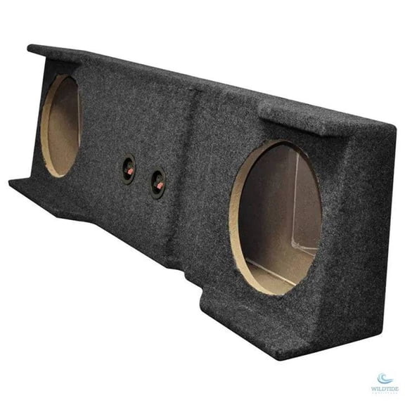 Qpower Dual 10" Chevy/GMC Crew Cab Empty Woofer Box '01-07 1500/2500/3500 HD