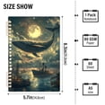 thumbnail image 2 of FORMRS 1-Subject Spiral Notebook 8" x 5" College Ruled 60 Refillable Sheet A5 Hard Cover, 2 Pack, Whale and Moon, 2 of 7