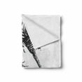 thumbnail image 2 of Tornado Soft Flannel Fleece Blanket, Hurricane in Sketch Style Extreme Bad Weather Hand Drawn Doodle Danger Clouds, Cozy Plush for Indoor and Outdoor Use, 70" x 90", Black and White, by Ambesonne, 2 of 6
