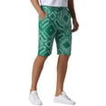 thumbnail image 5 of Pantalones cortos gráficos INSPIRE CHIC impresos para hombres, verano retro, frente plano, bohemio, florales, 36 verde, 5 of 5