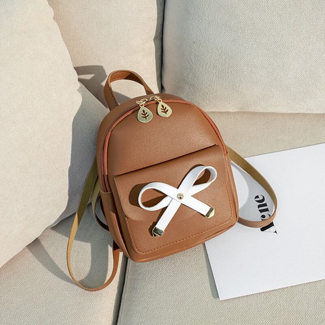 Mochila pequeña bordada con nombre personalizado para mujer, bolsa de regalo de vacaciones, compras, viajes, Bowknot Fivean unisex